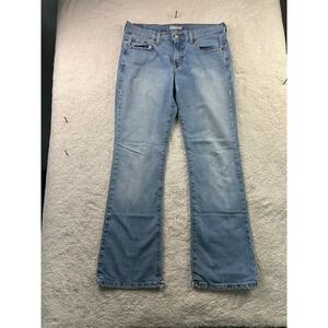 Levis 515 Jeans Womens 6 Medium Blue Bootcut Distressed Paint Stain Grunge Denim